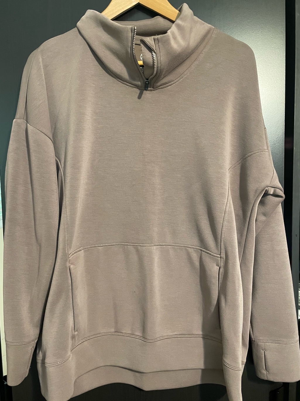 Gaiam - Quarter-Zip Pullover Sweatshirt In Mauve Taupe